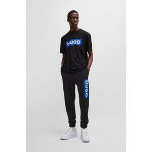 Hugo Boss COTTON-TERRY TRACKSUIT BOTTOMS WITH LOGO PRINT XL